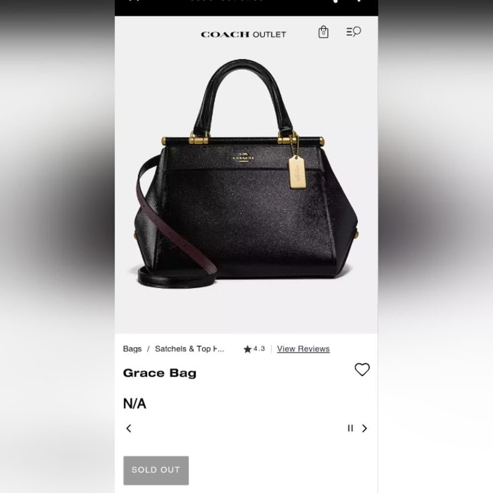 Coach Grace Black Leather Bag - Picture 13 of 13